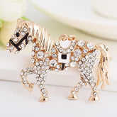 Crystal Rhinestone Horse Unique Key Chain C4616 - Touchy Style