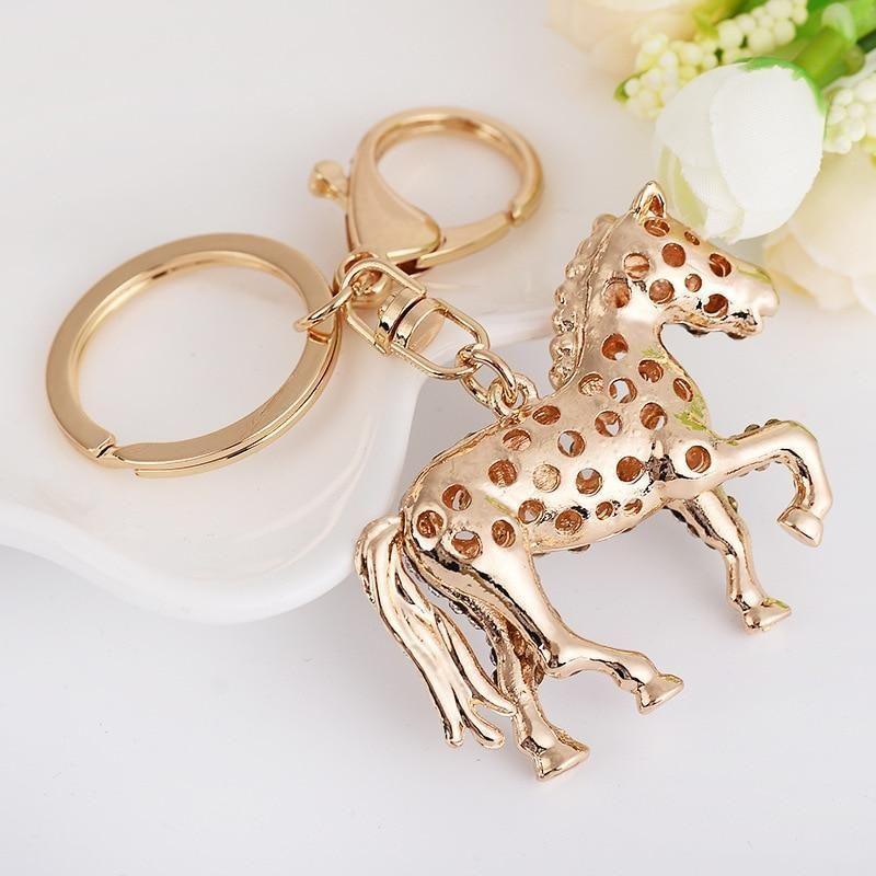 Crystal Rhinestone Horse Unique Key Chain C4616 - Touchy Style