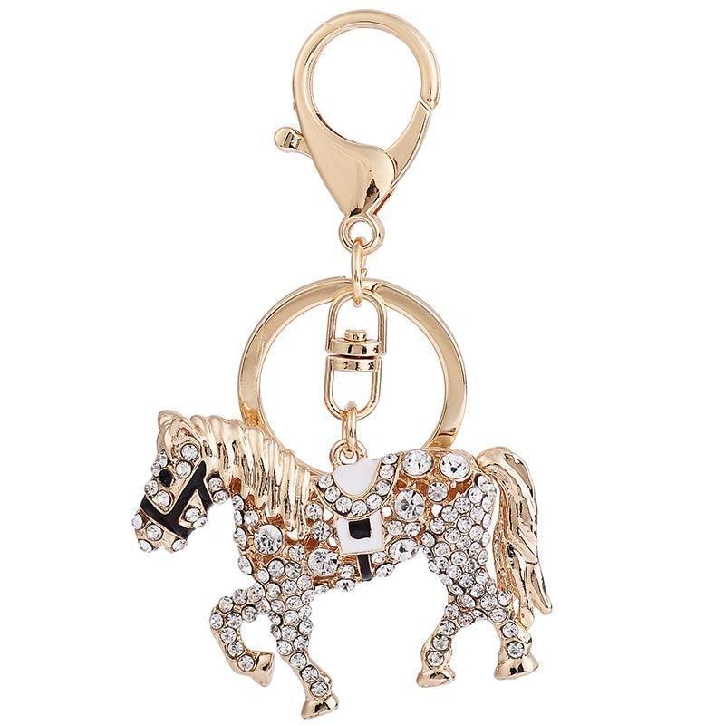 Crystal Rhinestone Horse Unique Key Chain C4616 - Touchy Style