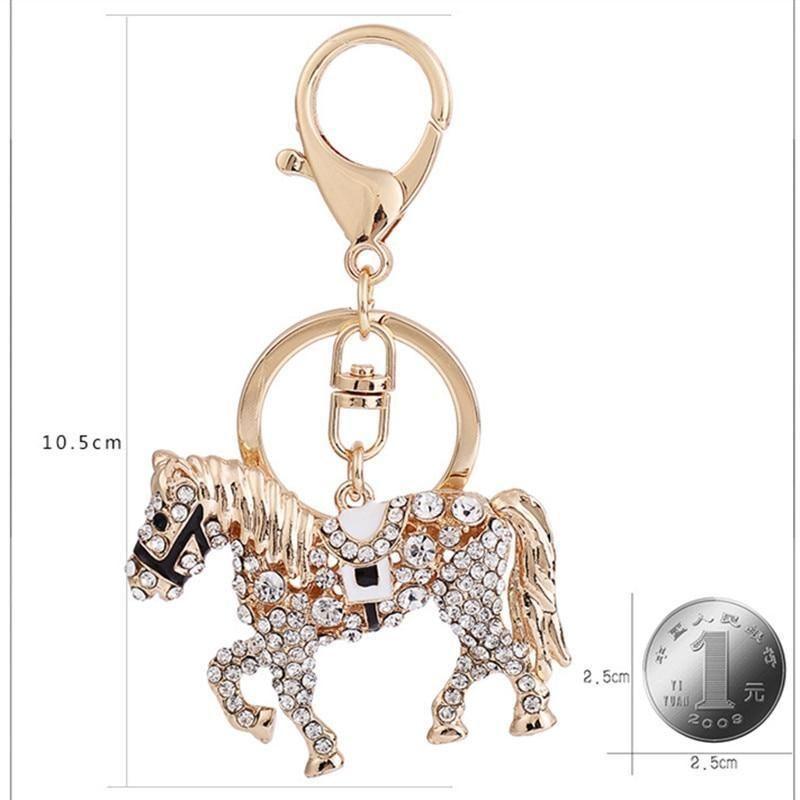 Crystal Rhinestone Horse Unique Key Chain C4616 - Touchy Style