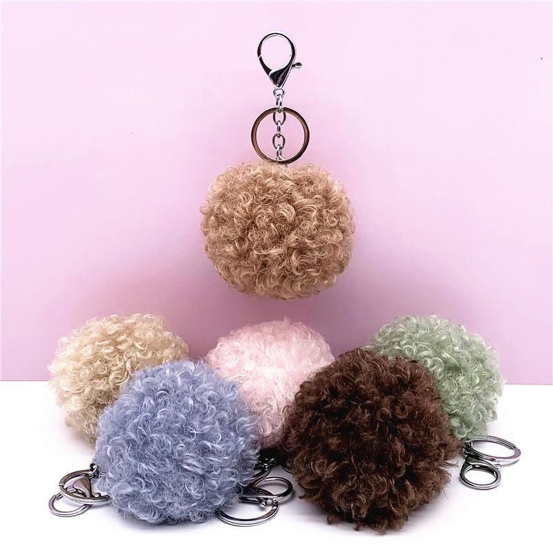 Curly cute Doll Unique Keychains - Plush Pom-Pom - k4212 - Touchy Style