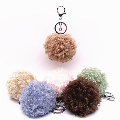 Curly cute Doll Unique Keychains - Plush Pom-Pom - k4212 - Touchy Style