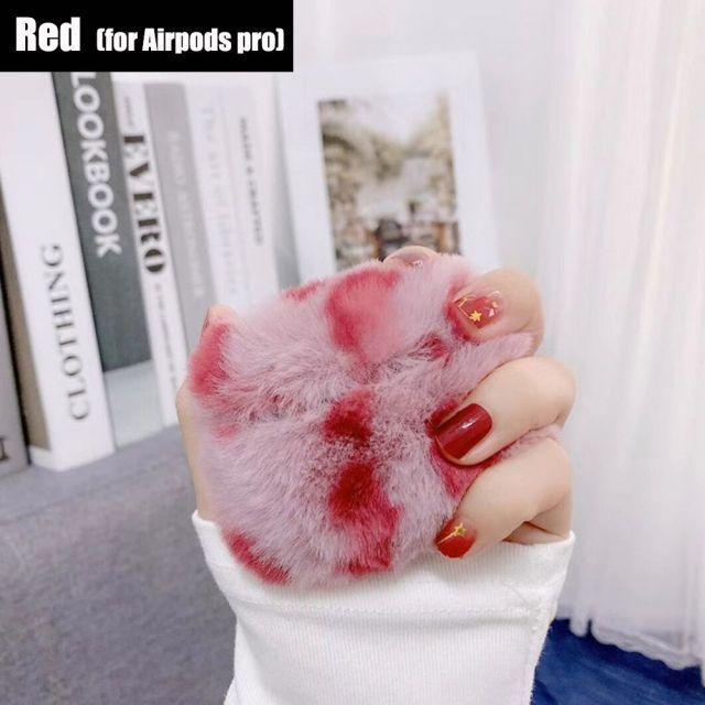 Cute 3D Rabbit Hair Earphone Case for Airpods 1 2 Pro Warm Fluffy Wireless Bluetooth AirPods Case - Touchy Style