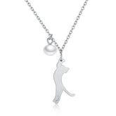 Cute Kitten Cat Pendant Necklace Charm Jewelry - SCN175 - Touchy Style