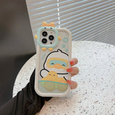 Cute Phone Cases for iPhone 11, 12, 13, 14 Pro Max & 14 Plus - Sweet Swimming Duck, TPU Transparent - Touchy Style