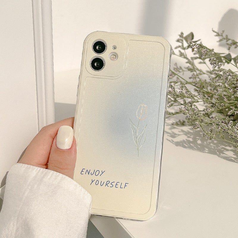 Cute Phone Cases For iPhone 14 13 11 12 Pro Max Xr Xs Max 7 8 Plus 7Plus Sweet Single Rose - Touchy Style