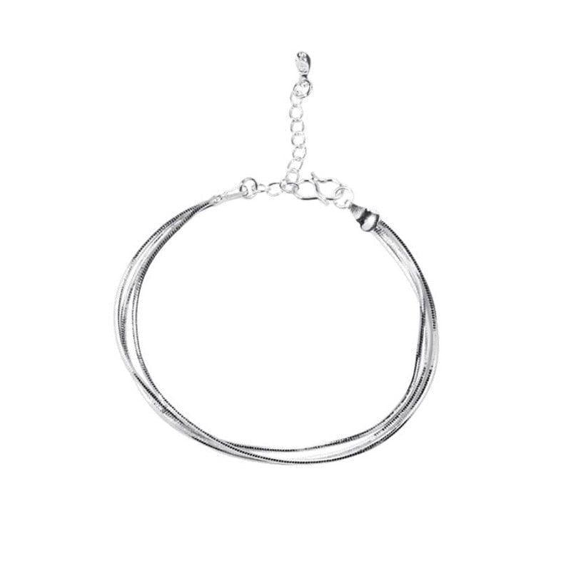 Double Layer Anklet Charm Jewelry Simple - X9SS0146 - Touchy Style