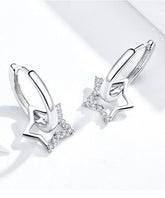 Drop Earrings Charm Jewelry - Clear Star - BSE276 - Touchy Style