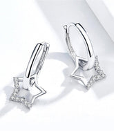 Drop Earrings Charm Jewelry - Clear Star - BSE276 - Touchy Style