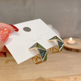 Drop Glaze Geometric Dangle Earrings Charm Jewelry XYS0115 - Touchy Style .