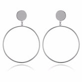 Earring Charm Jewelry 2021 Big Circle Round Hoop Earrings Statement Golden Punk Charm - Touchy Style