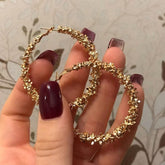 Earring Charm Jewelry 2021 Big Circle Round Hoop Earrings Statement Golden Punk Charm - Touchy Style .