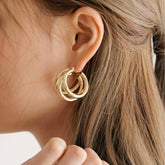 Earring Charm Jewelry 2021 Big Circle Round Hoop Earrings Statement Golden Punk Charm - Touchy Style