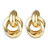 Earring Charm Jewelry 2021 Big Circle Round Hoop Earrings Statement Golden Punk Charm - Touchy Style