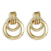 Earring Charm Jewelry 2021 Big Circle Round Hoop Earrings Statement Golden Punk Charm - Touchy Style .