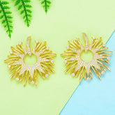 Earring Charm Jewelry 2021 Fireworks Flower Full Micro Paved Crystal Zircon Drop Earring Fashion - Touchy Style .