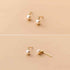 Earring Charm Jewelry Genuine 925 Sterling Silver Geometric Zircon Pearl Mini Small Stud Korean Style 2021 - Touchy Style