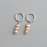 Earring Charm Jewelry Genuine 925 Sterling Silver Natural Freshwater Baroque Pearl Earrings 2021 - Touchy Style .