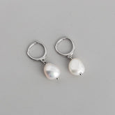 Earring Charm Jewelry Genuine 925 Sterling Silver Natural Freshwater Baroque Pearl Earrings 2021 - Touchy Style .