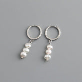 Earring Charm Jewelry Genuine 925 Sterling Silver Natural Freshwater Baroque Pearl Earrings 2021 - Touchy Style .