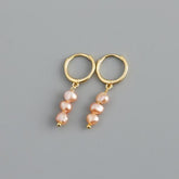 Earring Charm Jewelry Genuine 925 Sterling Silver Natural Freshwater Baroque Pearl Earrings 2021 - Touchy Style .