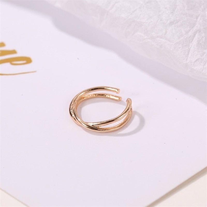 Earring Charm Jewelry Simple Metal Ear clip Minimalist Copper Geometric YOS0250 - Touchy Style