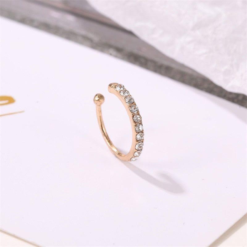 Earring Charm Jewelry Simple Metal Ear clip Minimalist Copper Geometric YOS0250 - Touchy Style