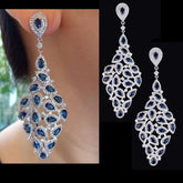 Earrings Charm Jewelry Big Long Austrian Crystal G477 - Touchy Style