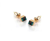 Earrings Charm Jewelry Exquisite Rhombic Blue Opal Fashion 