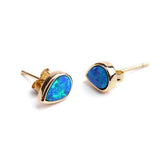 Earrings Charm Jewelry Exquisite Rhombic Blue Opal Fashion 