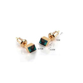 Earrings Charm Jewelry Exquisite Rhombic Blue Opal Fashion 