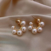 Earrings Charm Jewelry Fashion Rounded Pearl XYS0213 - Touchy Style .