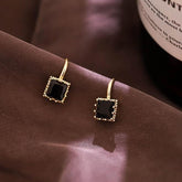 Earrings Charm Jewelry Gem Square Classic Pattern 