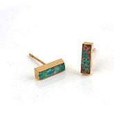 Earrings Charm Jewelry Rectangle Fire Opal Stone 