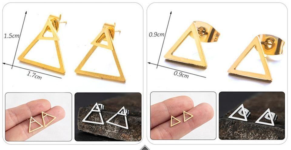 Earrings Charm Jewelry Simple Mini Geometric Shapes 