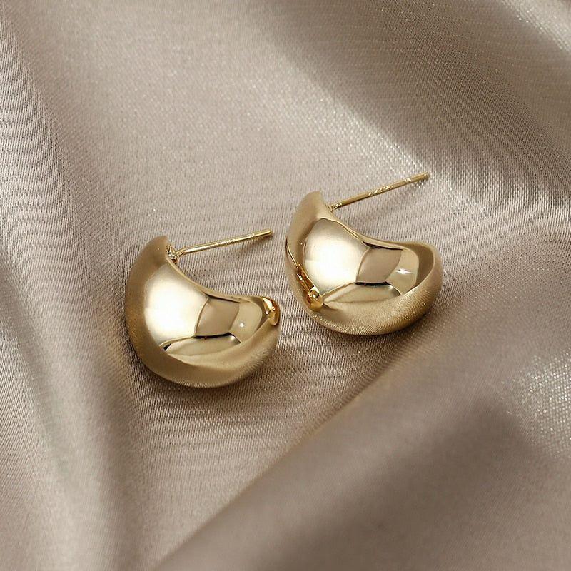 Earrings Charm Jewelry Simple Shape Golden Accessory XYS102 - Touchy Style