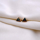 Earrings Charm Jewelry Triangle Fire Opal Pattern 