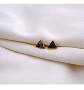 Earrings Charm Jewelry Triangle Fire Opal Pattern 