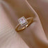 Exquisite Simple Square Zircon Open Finger Rings Charm Jewelry RCJNN46 - Touchy Style