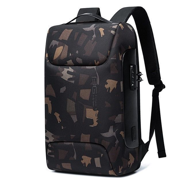 External Frame Oxford Black Cool Backpack Laptop Multifunctional WaterProof Business Bag MCBCOS40 - Touchy Style