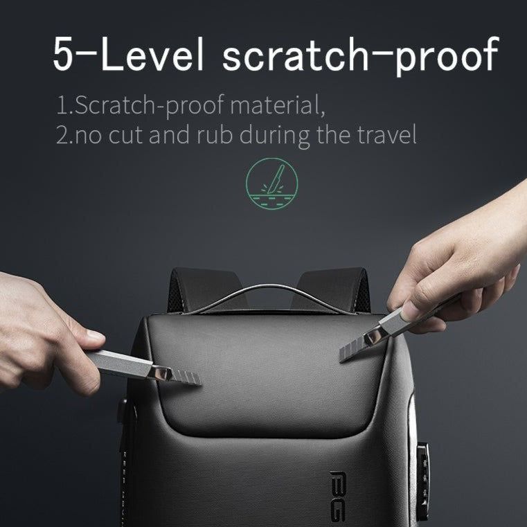 External Frame Oxford Black Cool Backpack Laptop Multifunctional WaterProof Business Bag MCBCOS40 - Touchy Style