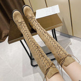 Fabric Over Knee High Boots Women&