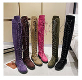 Fabric Over Knee High Boots Women&