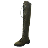 Fabric Over Knee High Boots Women&