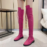 Fabric Over Knee High Boots Women&