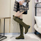 Fabric Over Knee High Boots Women&