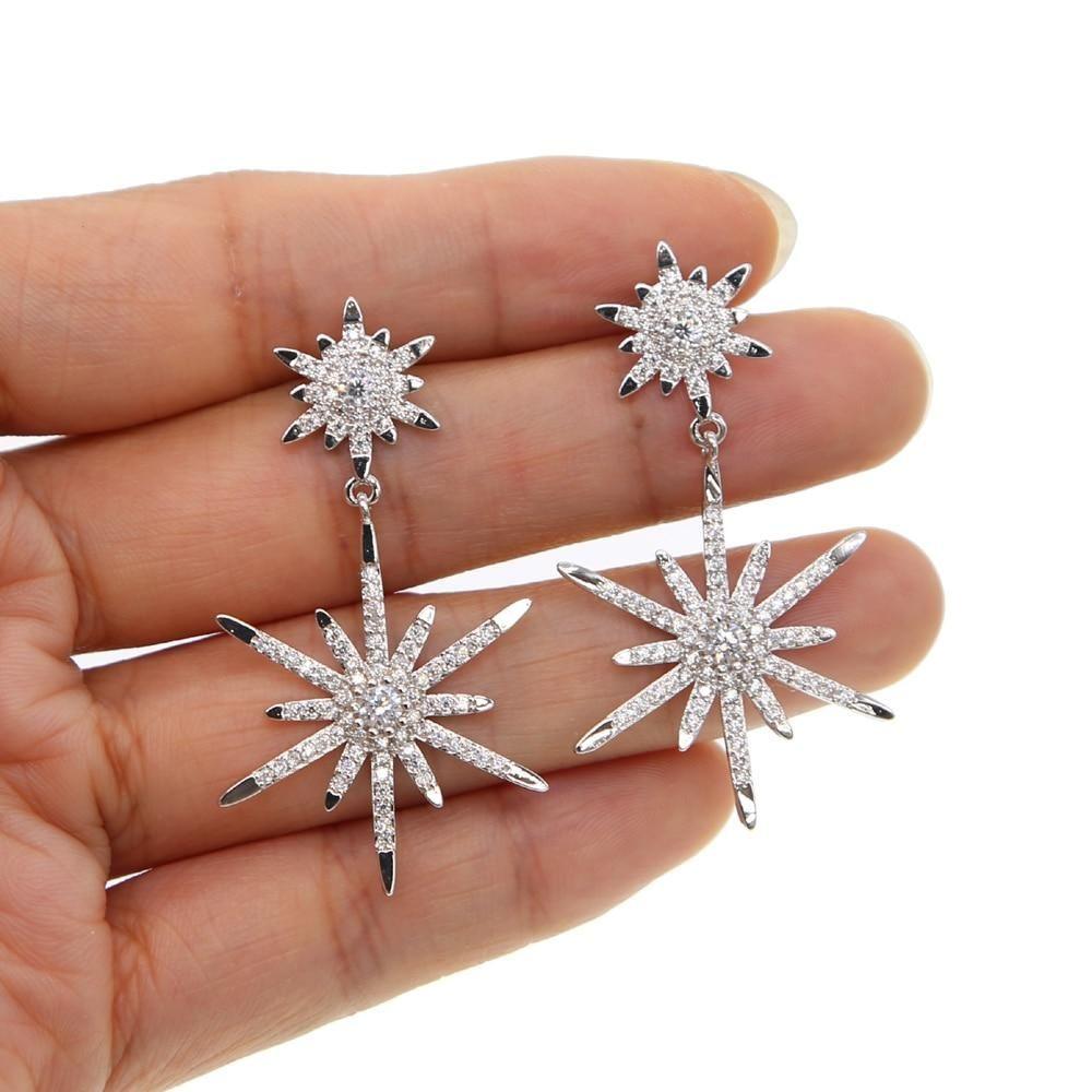 Fashion 2 North Stars Long Earring Charm Jewelry - Touchy Style