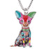 Fashion Acrylic Chihuahuas Dog Pattern Necklace Charm Jewelry BOS1054 - Touchy Style