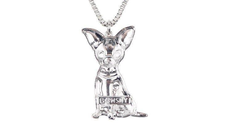 Fashion Acrylic Chihuahuas Dog Pattern Necklace Charm Jewelry BOS1054 - Touchy Style