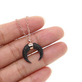 Fashion Black Moon Necklaces Charm Jewelry - Touchy Style .